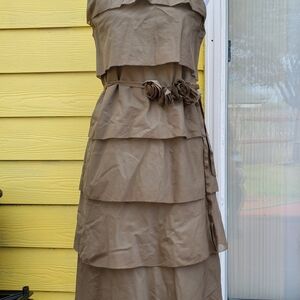 TALBOTS  midi dress  sleeveless.